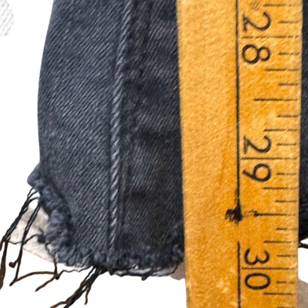 Banjara Flare Leg Jeans Womens‎ Size 29 Black Wash Distressed Hem Denim Pants - Picture 5 of 10